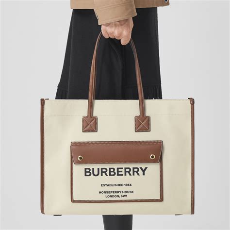 burberry tote bags sale|Medium Freya Tote in Natural/tan .